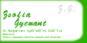 zsofia gyemant business card